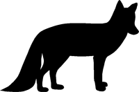 200x133 Fox With Short Tail Sticker