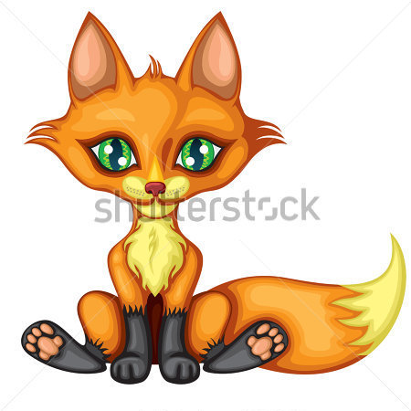 450x450 Little Red Fox Clipart