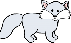 250x150 White Fox Clipart