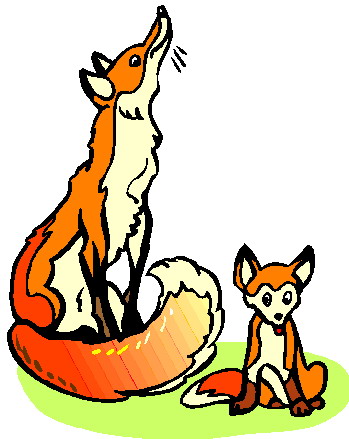 349x439 Clipart Foxes