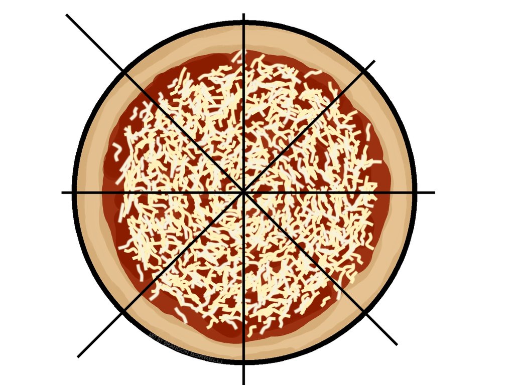 1024x768 Pizza Clipart Quarter Pizza