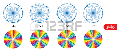 450x203 Fraction Pie Clip Art For Education On White Background Vector