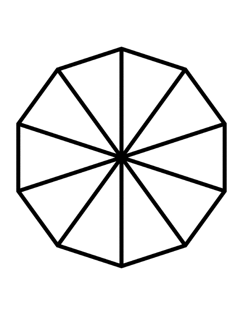 494x640 Fractions Of 10 Sided Polygon Clipart Etc