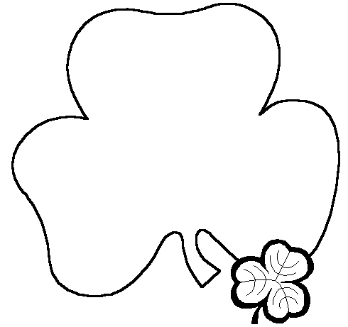 490x461 Shamrock Clipart Black And White
