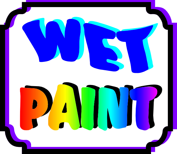 600x522 Wet Paint Sign Clip Art