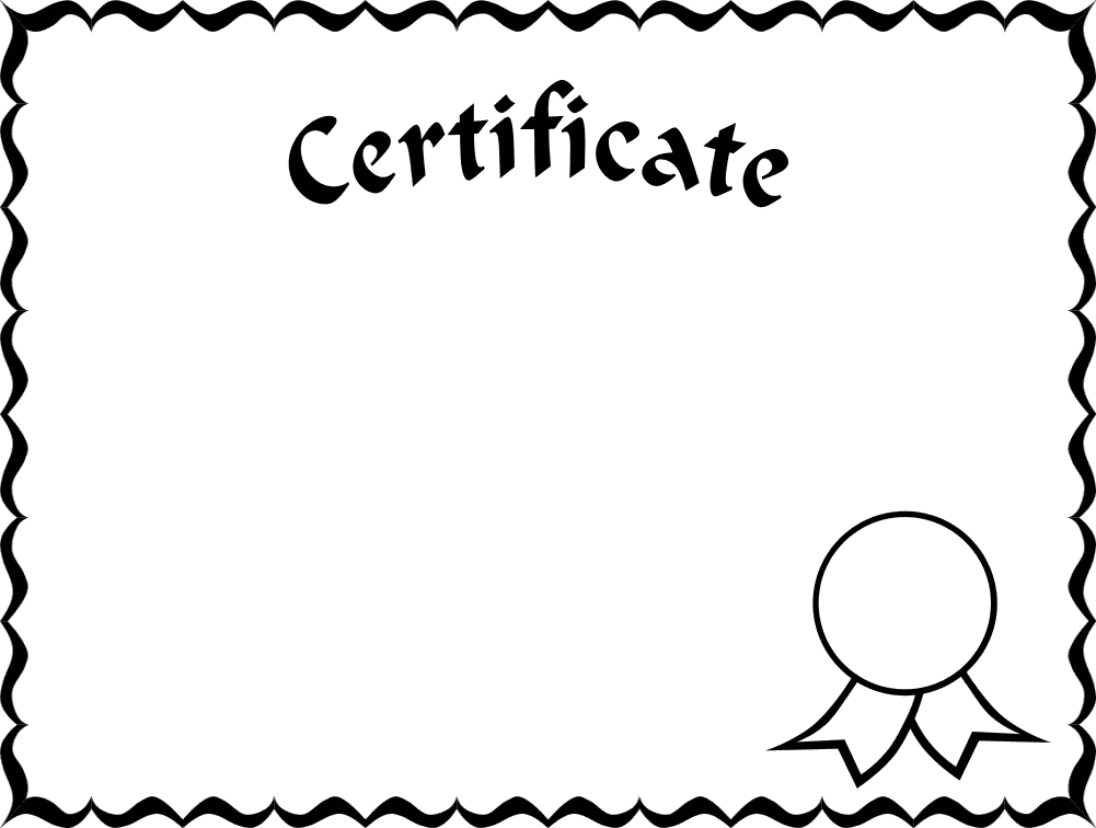 1001x756 Certificate Blank Frame Border