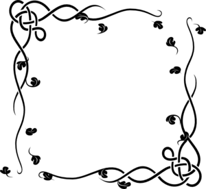 300x276 Leafy Frame Clip Art