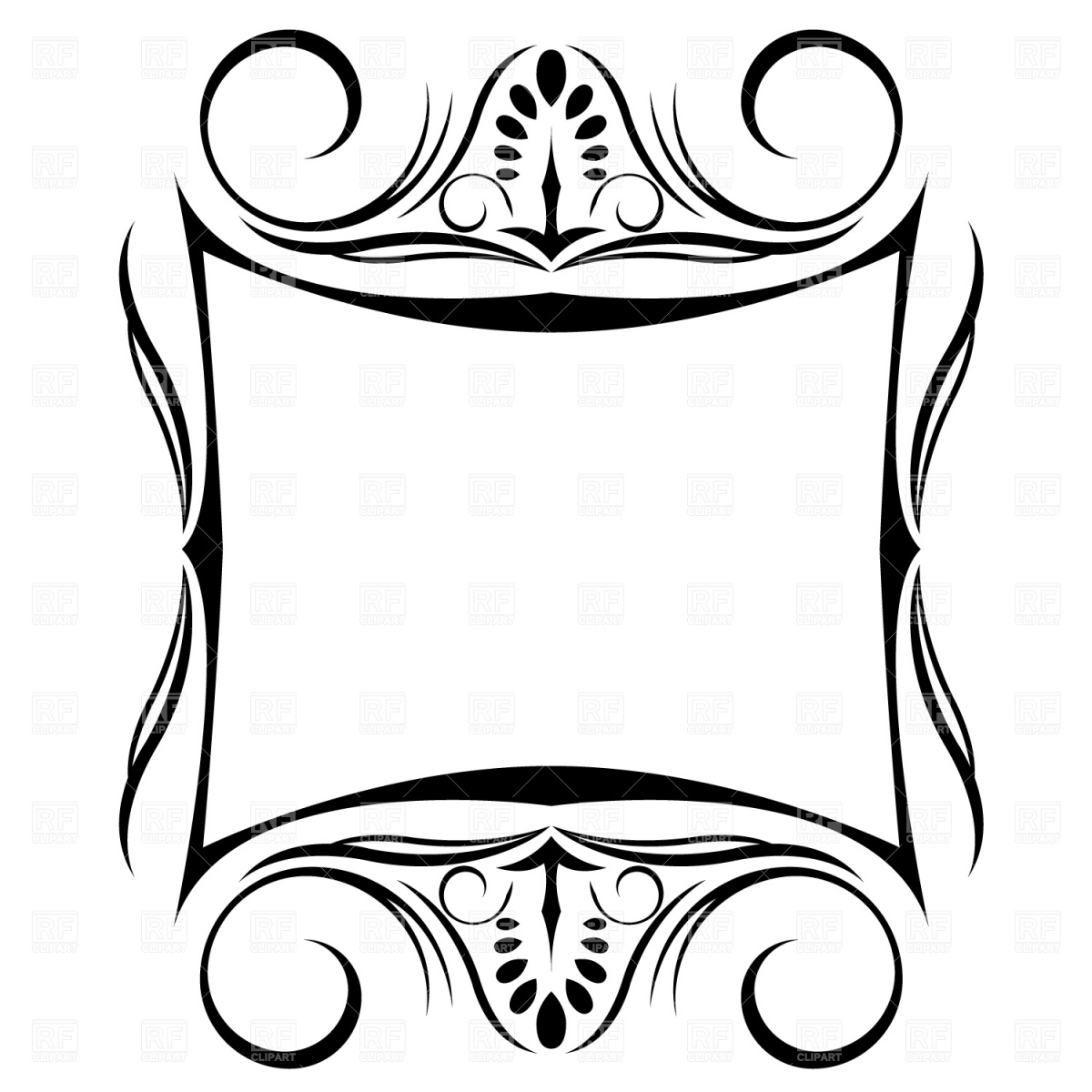1200x1200 Decorative Frame Royalty Free Vector Clip Art Image