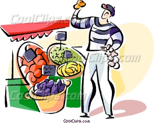 300x240 French Outdoor Market Vector Clip Art