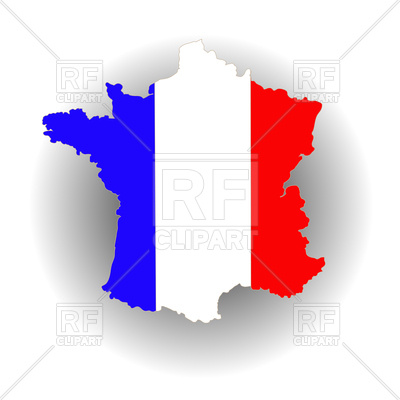 400x400 Map Of France In National Flag Colors Royalty Free Vector Clip Art