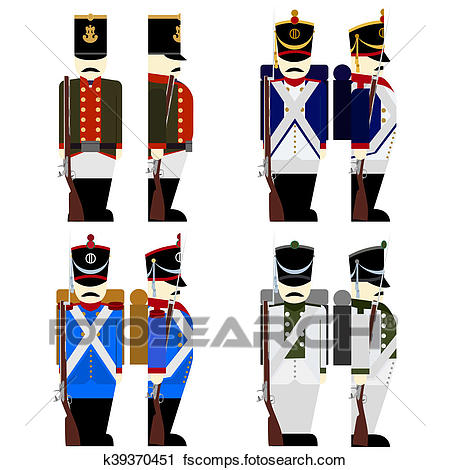 450x470 Clipart Of Military Uniforms Army France In 1812 1 K39370451