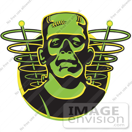 450x450 Royalty Free Cartoon Clip Art Of A Green Frankenstein Monster