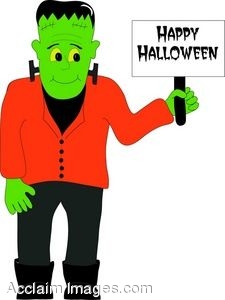 225x300 Clip Art Of A Happy Halloween Frankenstein