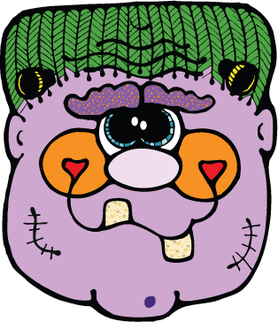 314x364 Frankenstein Cartoon Face