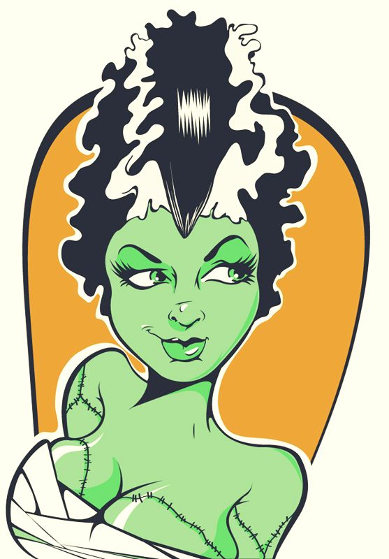 557x800 Bride Of Frankenstein Clipart Face