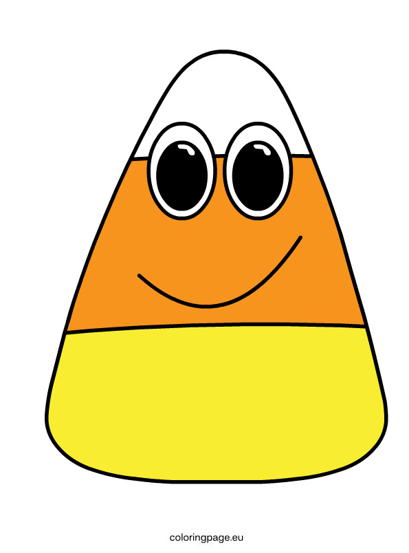 595x804 Candy Corn Frankenstein Face Coloring Along With Free Download