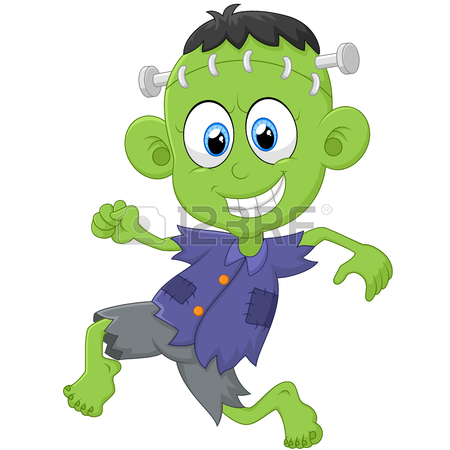 450x450 Little Boy Dressed Up As Frankenstein Royalty Free Cliparts