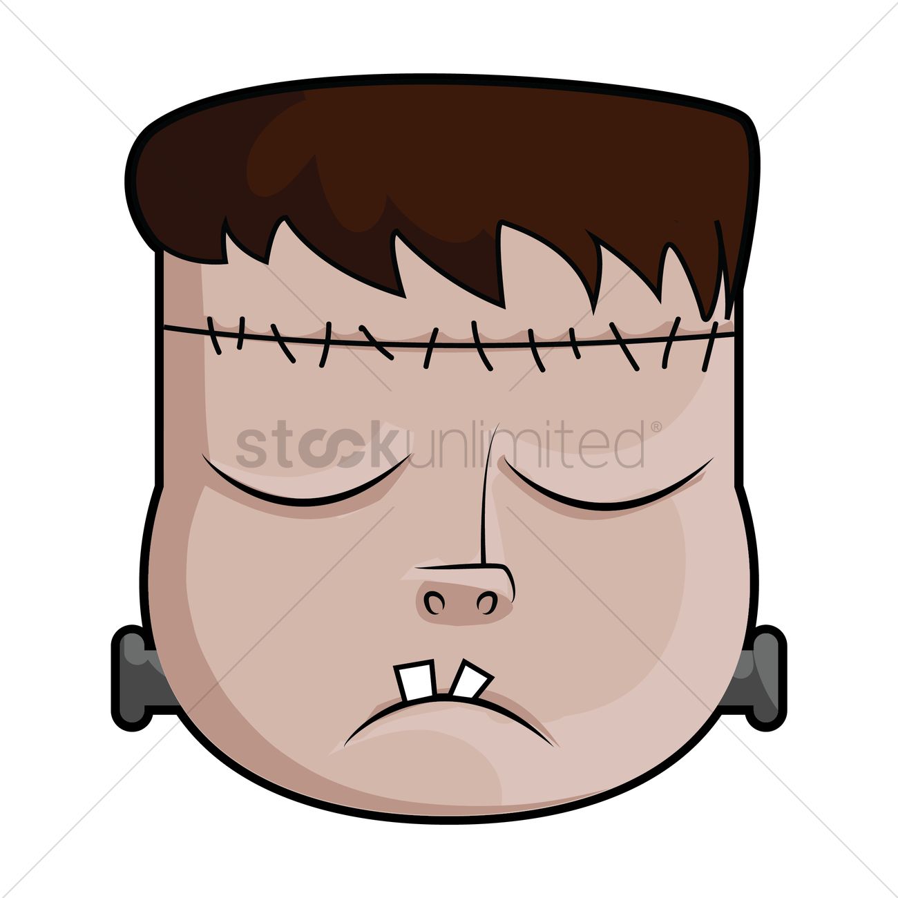 1300x1300 Frankenstein With Closed Eyes Vector Image