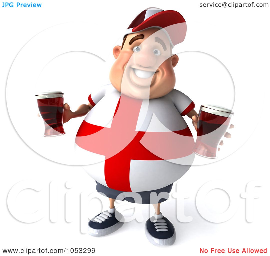1080x1024 Royalty Free 3d Clip Art Illustration Of A 3d Fat English Man