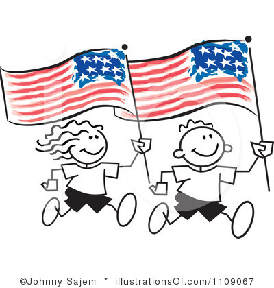 400x420 4th Of July Black And White Clipart 1870607