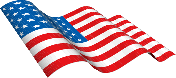 600x265 American Flag Vector Clipart Free