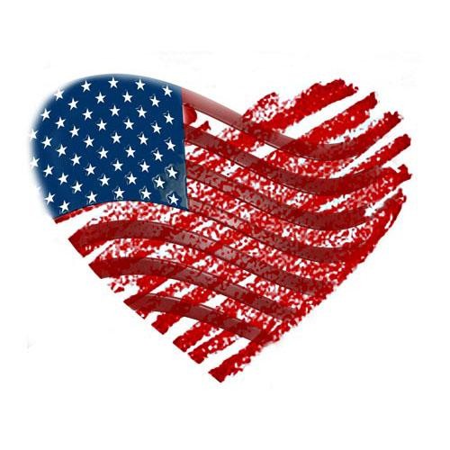 500x500 American Flag Clipart Heart Shaped