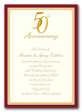 278x380 50th Wedding Anniversary Invitations Templates Free Wedding Ideas