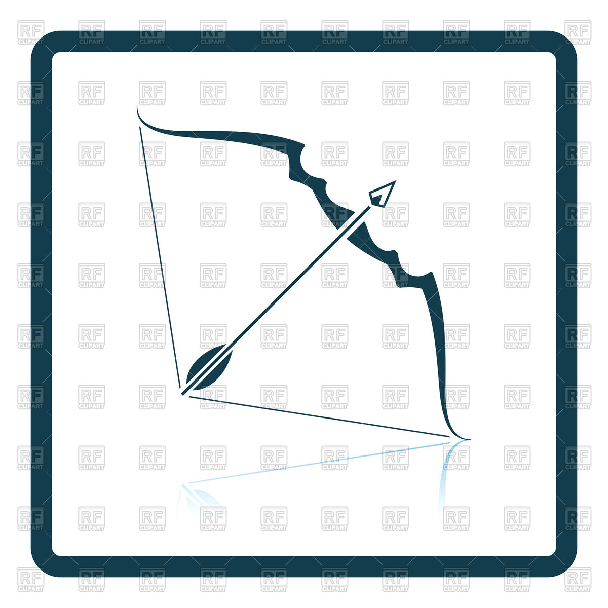 1200x1200 Bow With Arrow Icon On A Gray Background Royalty Free Vector Clip