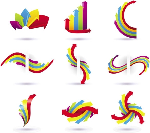 586x517 Arrow Clipart Colorful