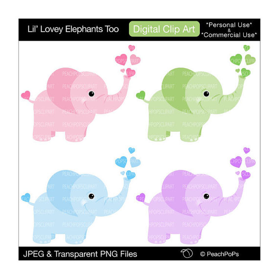 570x570 Elephant Clipart Digital