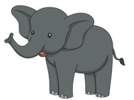 195x146 Free Elephant Clipart