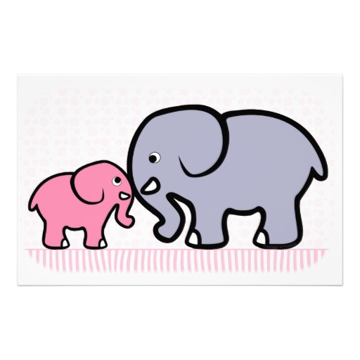 512x512 Mommy And Baby Elephant Clipart