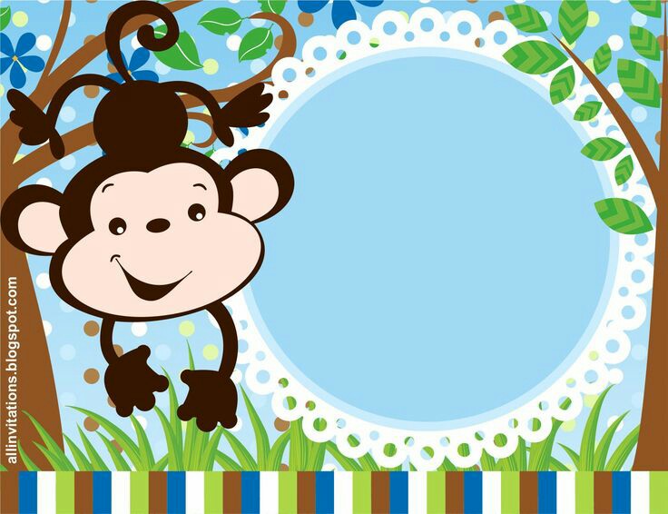 736x566 Monkey Border Monkey Birthday Party Monkey, Clip