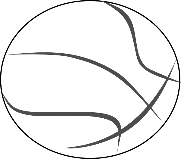 600x528 Basketball Outline Clip Art
