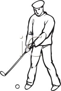 202x300 Golf Clip Art Black And White Clipart Panda