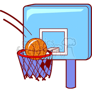 300x300 Royalty Free Basketball In The Net 168549 Vector Clip Art Image
