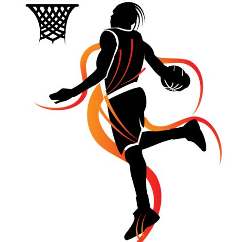 518x500 Basketball Graphics Clipart