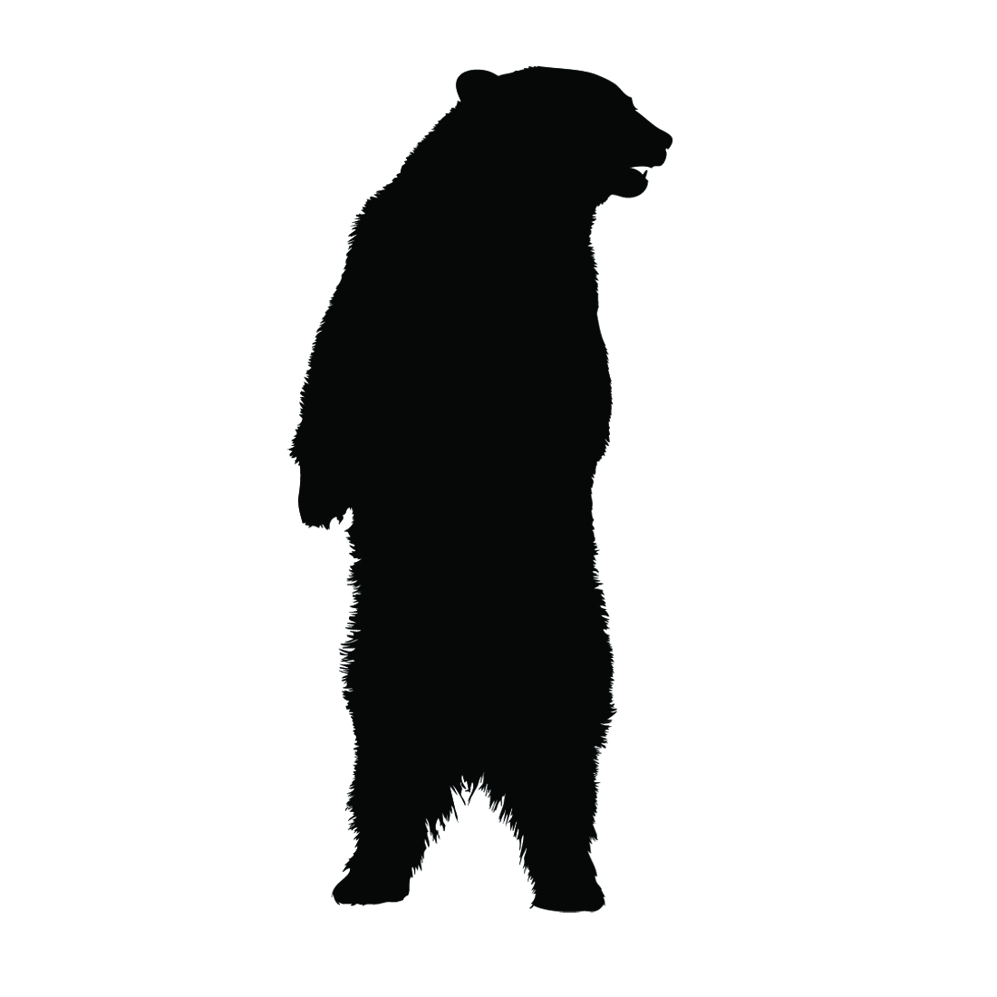 1100x1100 Black Bear Clipart Standing Bear
