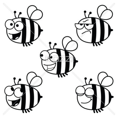 400x400 Clipart Bees Black And White Bee Clipart Black And White Clipart