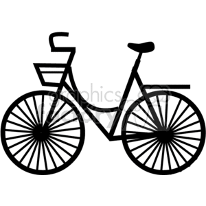 300x300 Royalty Free Bicycle With Basket 374044 Vector Clip Art Image