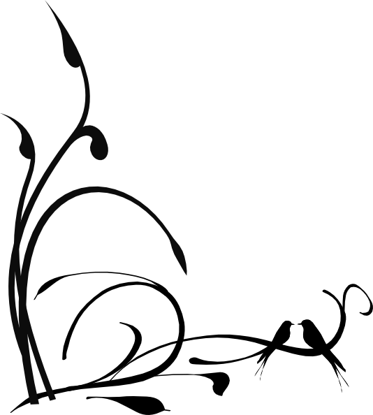 534x594 Black Birds On A Branch Clip Art