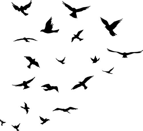 500x458 Flock Of Birds Clipart Free Bird