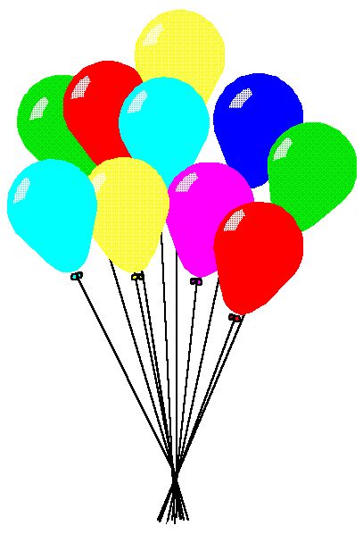 407x598 Free Birthday Balloons Clipart Image