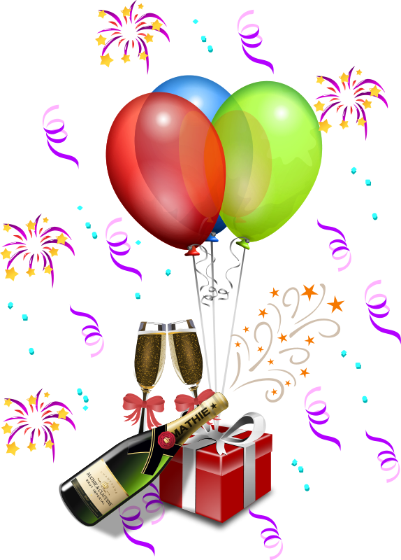 574x800 Gifts Balloons Clipart