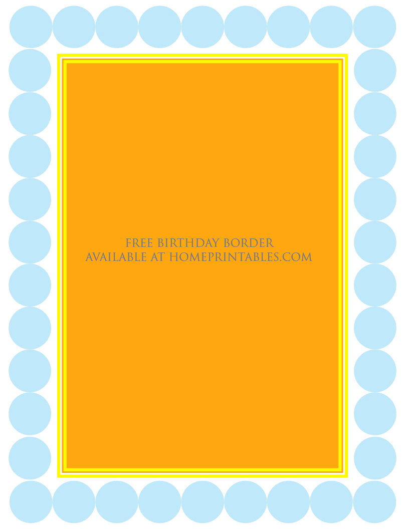 816x1056 Fun Designs Free Birthday Borders For Invitations!