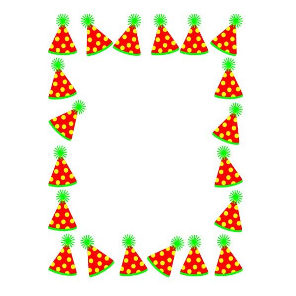 600x600 Birthday Borders For Word