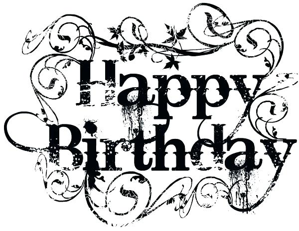 600x464 Happy Birthday Free Clipart Happy Birthday Black And White Free