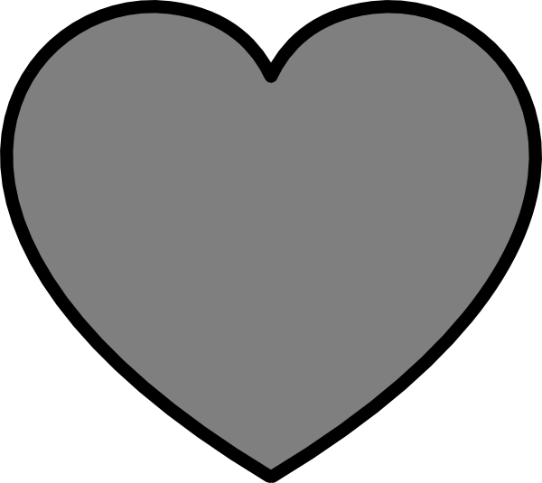 600x535 Gray Heart Cliparts 217413