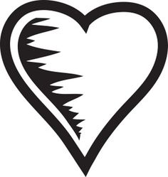 236x249 Clip Art Black And White Scrolled Heart Clipart Image