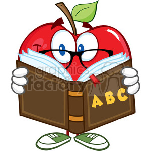 300x300 Royalty Free 5772 Royalty Free Clip Art Smiling Apple Teacher